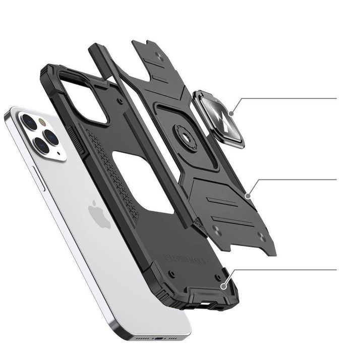 Wozinsky Ring Armor etui iPhone 14 Pro hybrydowy pokrowiec + uchwyt