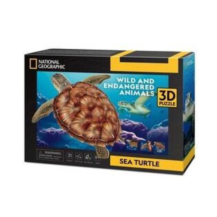 Puzzle 3D Żółw Wodny karton,220x302 mm