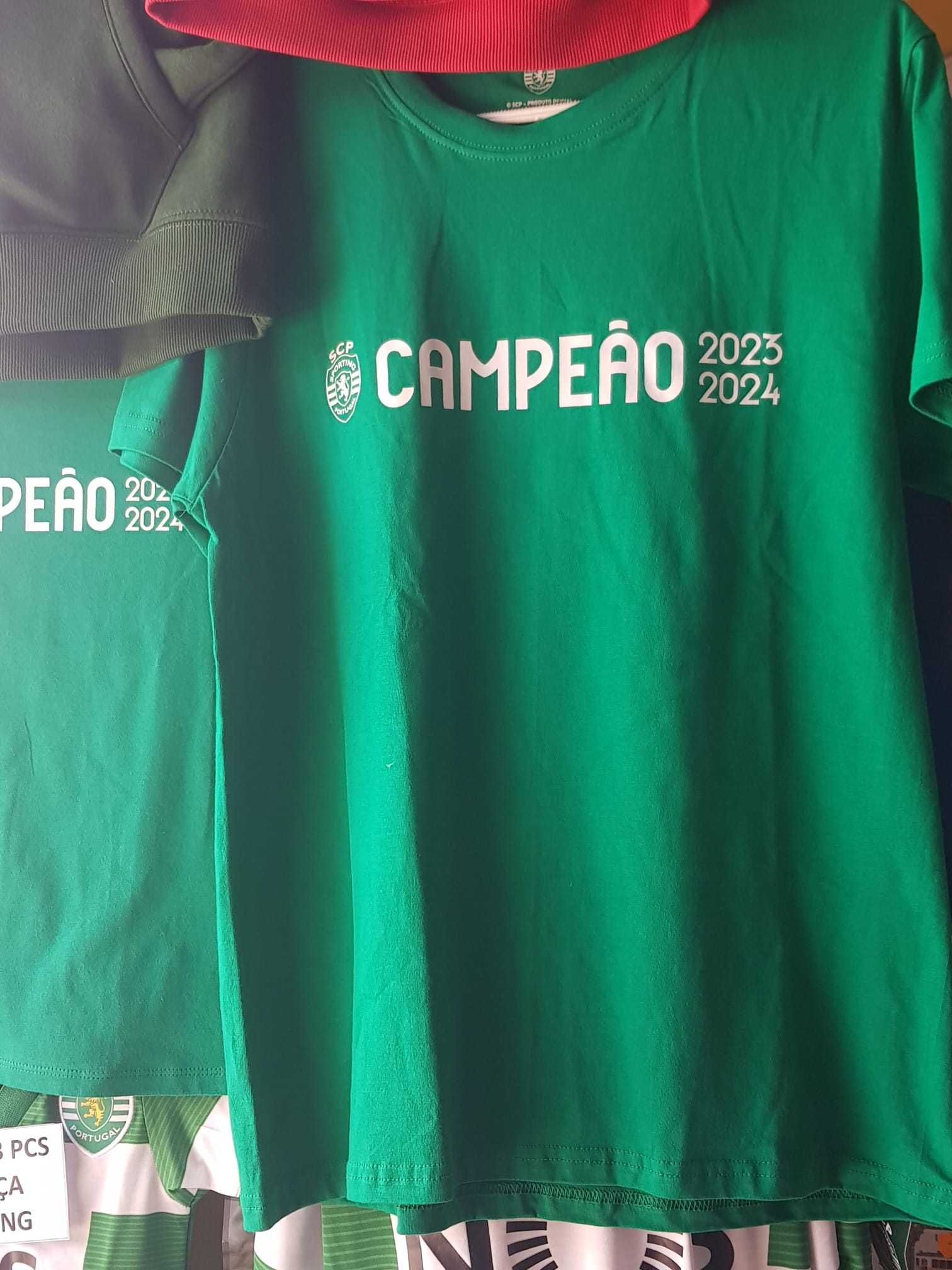 SPORTING T-Shirt e Cachecol CAMPEÃO 2023/2024