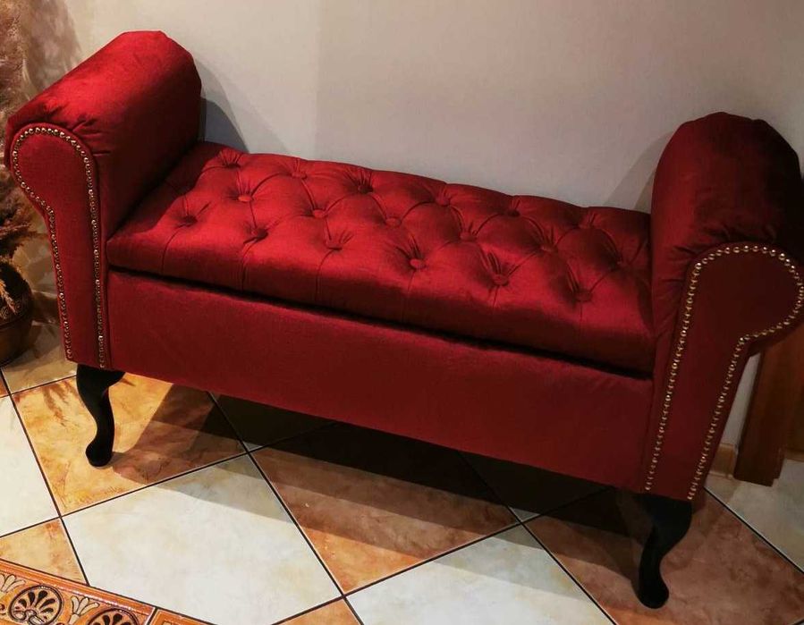 Ławka do przedpokoju siedzisko podnóżek pojemnik do przechowywania