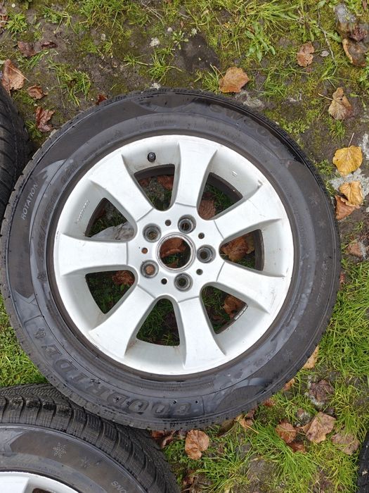 Felgi do BMW z prawie nowymi oponami zimowymi 225/55 r16 DOT24 e46 E90