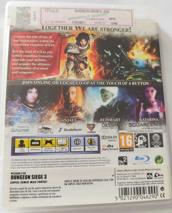 Jogo Ps3 Dungeon Siege III