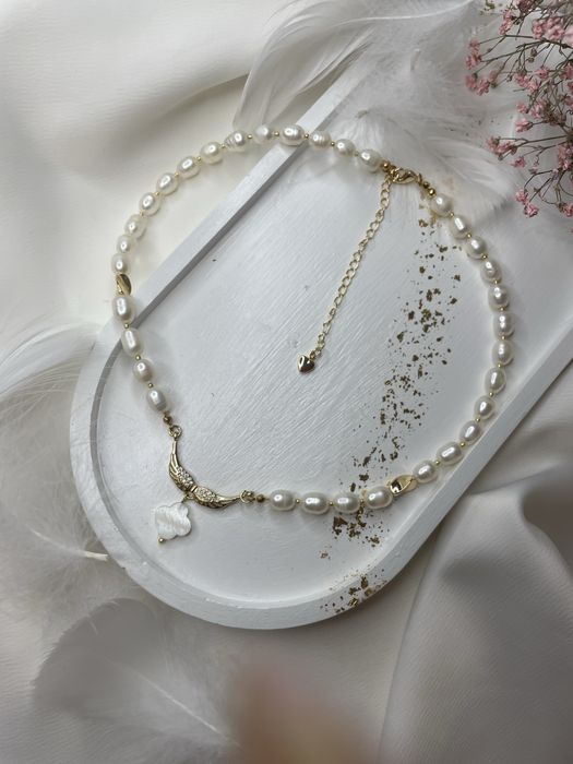 Autorski naszyjnik z pereł handmade