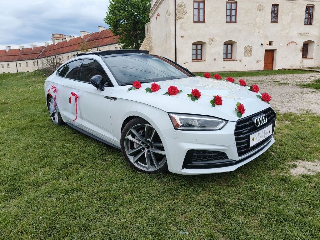 Audi A5 S-Line do ślubu, auto na ślub, samochód do ślubu