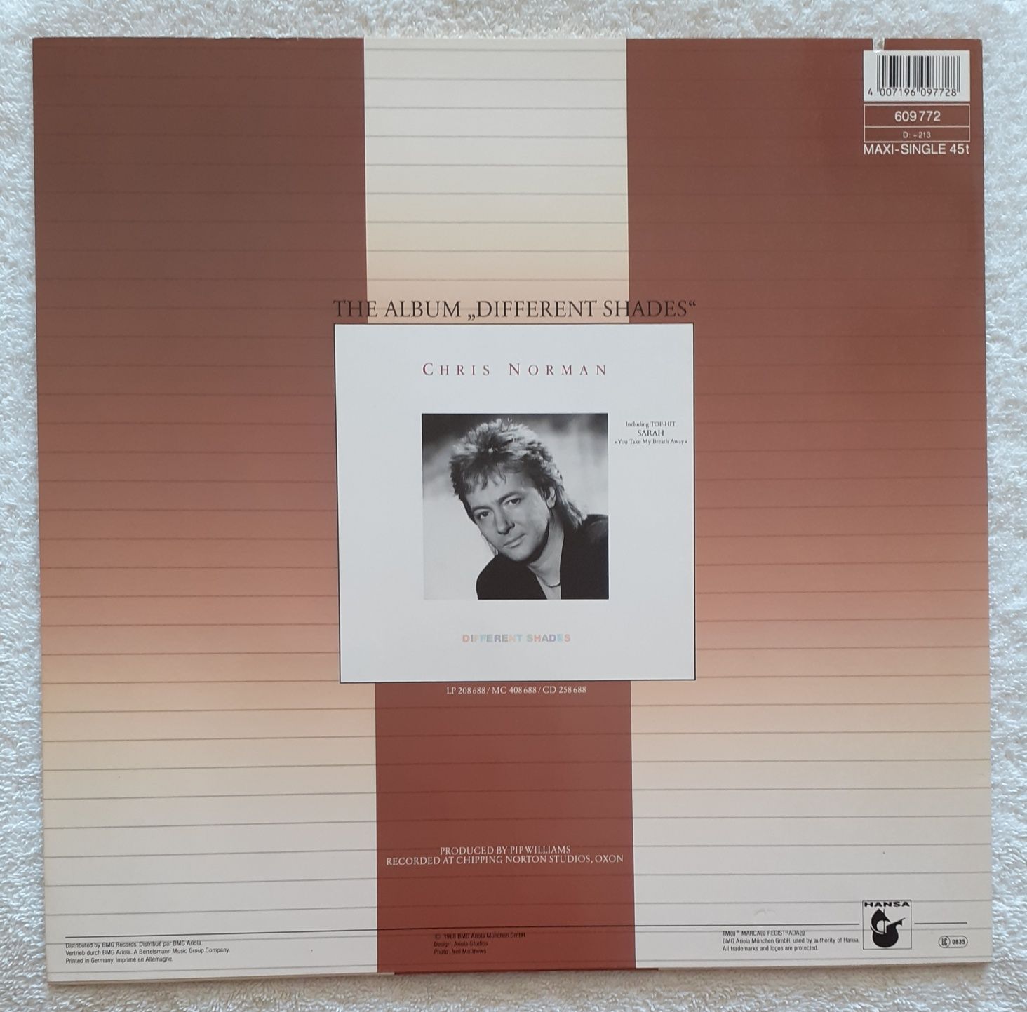 Chris Norman ‎– Ordinary Heart (Vinyl, 12", Maxi-Single)