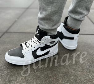 nike sneakersy air jordan 1 biało czarne high jordan one white 40-46