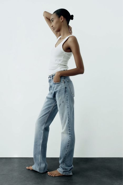 Джинсы Zara 34 синие