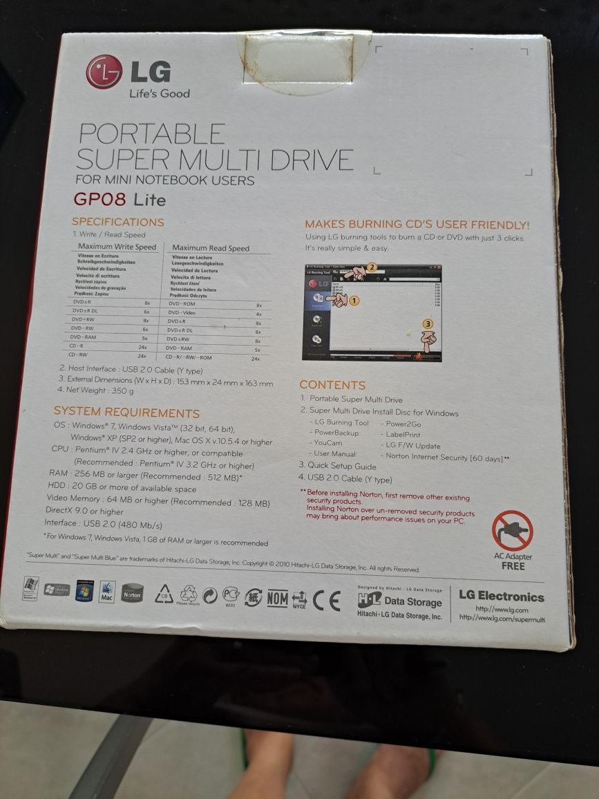 Leitor portátil de cds