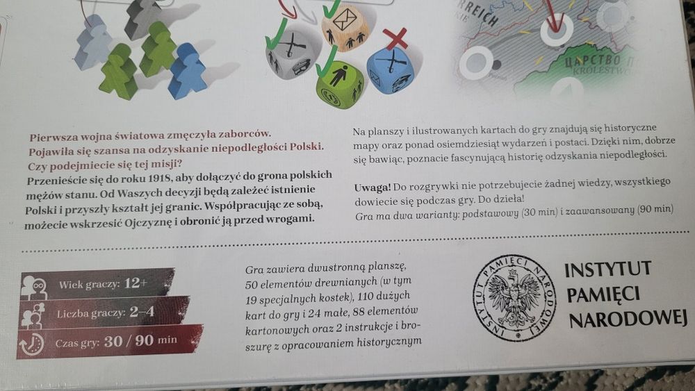 Gra planszowa Niepodległa historyczna, o Polsce