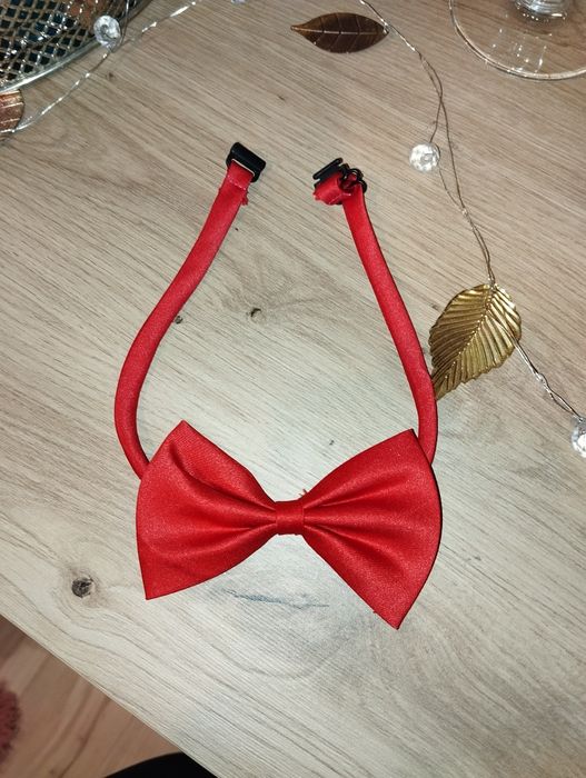 NOWA Mucha dla chłopca muszka regulowana saynowa dla mężczyzny pod szy