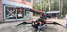 Usługi Mini żuraw manipulator pająk montaż okien wynajem operator