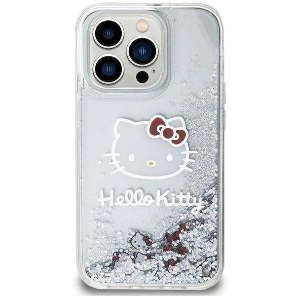 Etui Hello Kitty Liquid Glitter Charms Kitty Head dla iPhone 11/XR