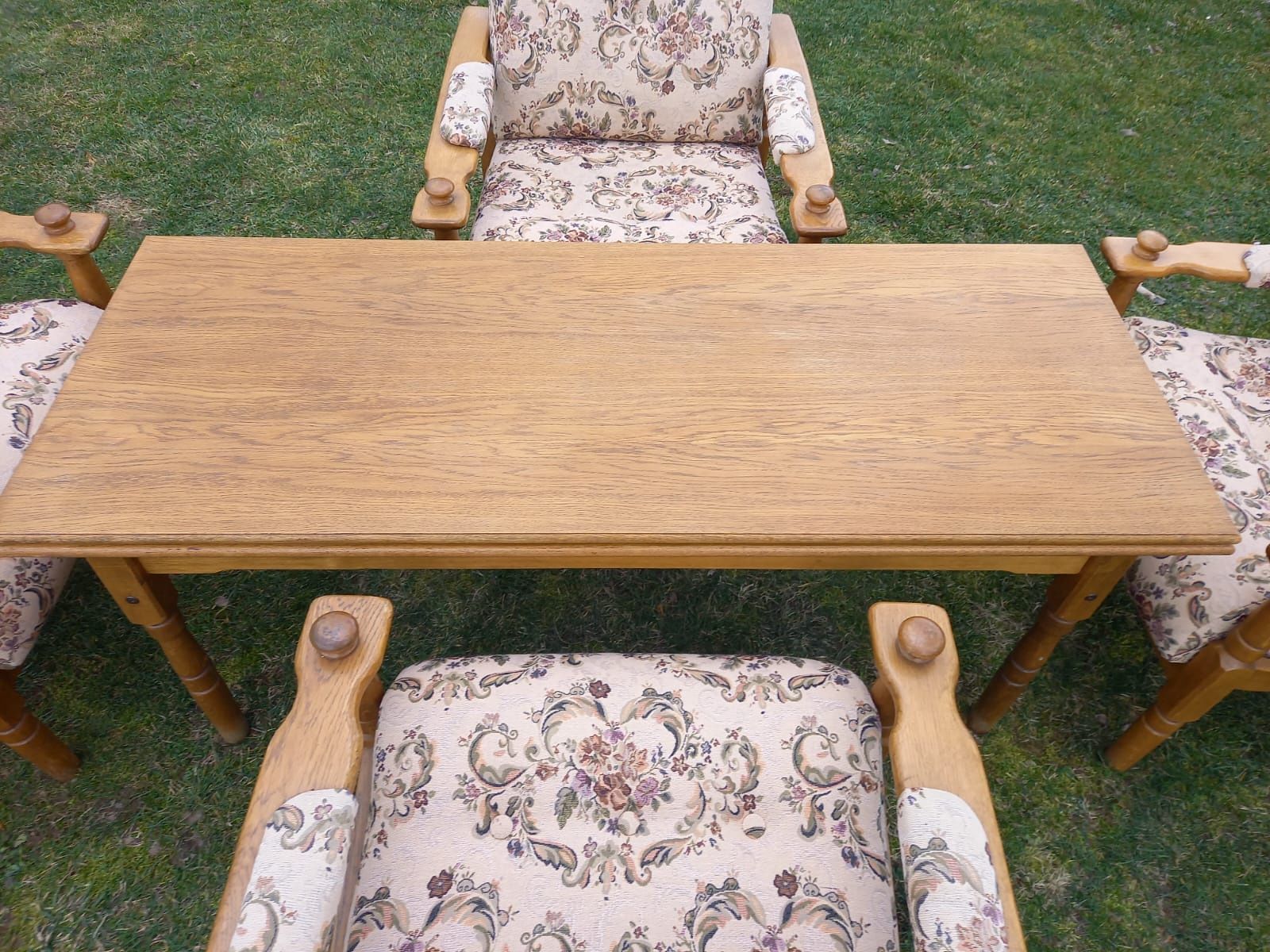 Komplet wypoczynkowy ława z fotelami meble ogrodowe rezerwacja
