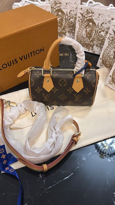 Nowa skórzana torebka mini speedy Louis Vuitton LV