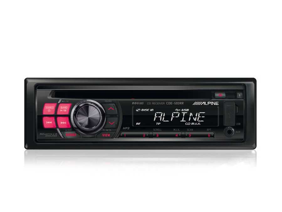 RadioCDText AUX USB ALPINE CDE-120RR 4x50W MP3 Bass Subw Bluetoot 2RCA