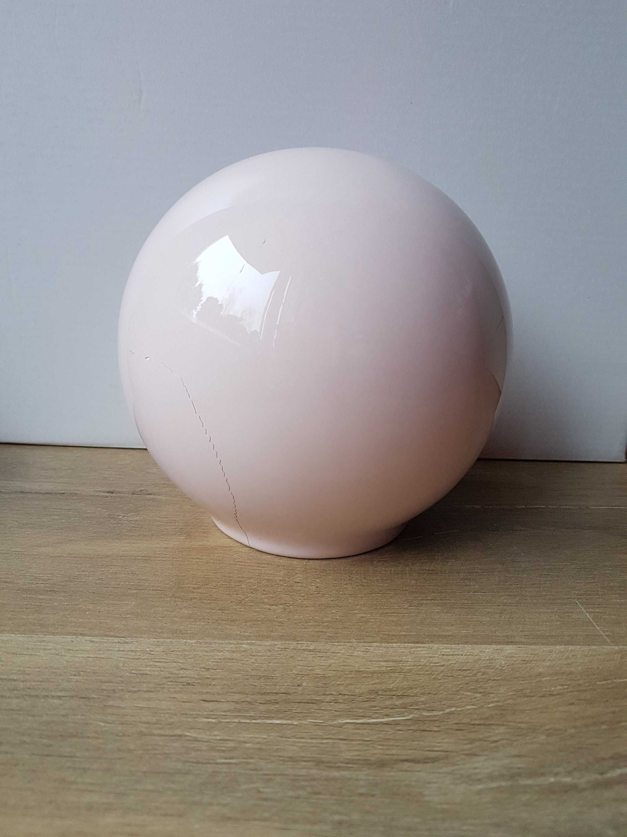 Kähler Design duński okrągły ceramiczny zegar stołowy ORA pudrowy róż