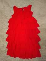 Sukienka elegancka świąteczna czerwona dla dziewczynki roz.146