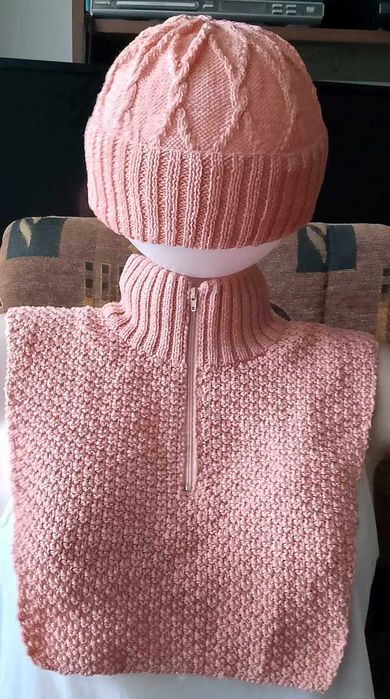 czapka i golf rozpinany - komplet na chłodne dni