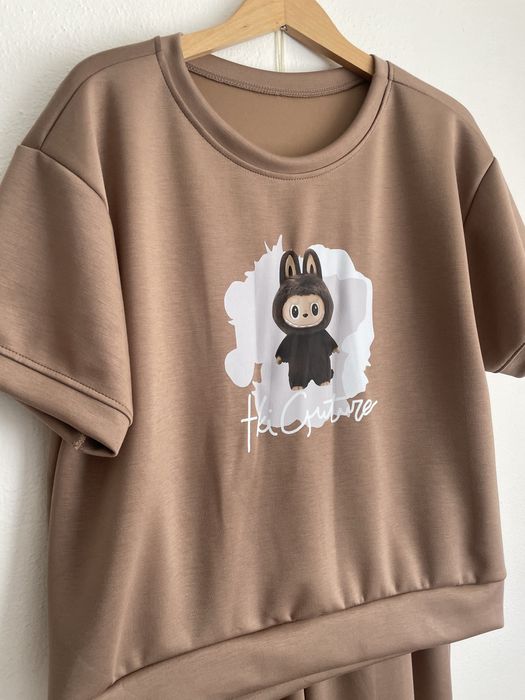 Dres komplet damski masełko labubu oversize kolory