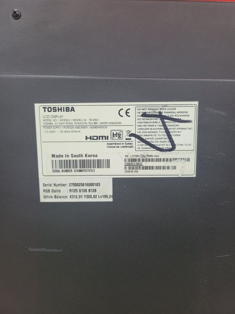 НА ЕКРАНІ ПОЛОСА, Телевізор ЖК, Телевізор LED,  50 дюймів, toshiba td-