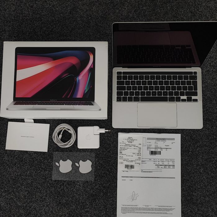 Macbook Pro M1 Silver 13,3 Apple - Idealny Stan! Dowód Zakupu