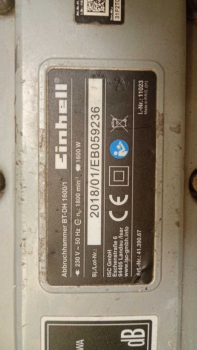 Einhell BT-DH1600 Młot Wyburzeniowy-Komis MADEJ Dębica