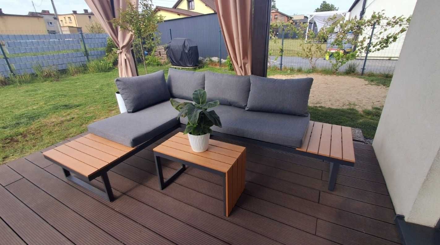 Meble Ogrodowe Zestaw Komplet mebli na TARAS do OGRODU Narożnik Kanapa