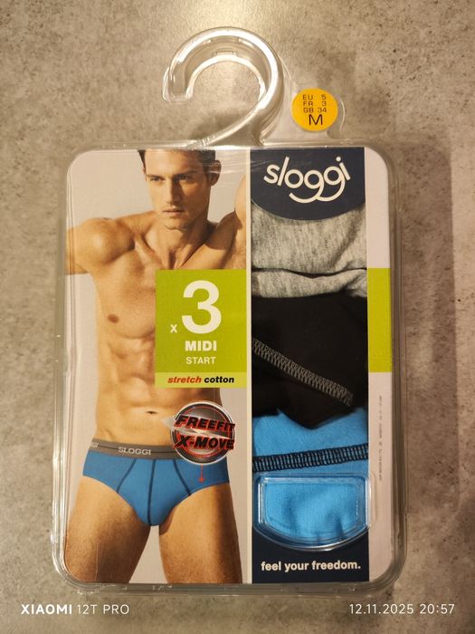 Męskie slipy SLOGGI rozm M 3-pack