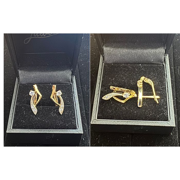 Сережки золото проба 586