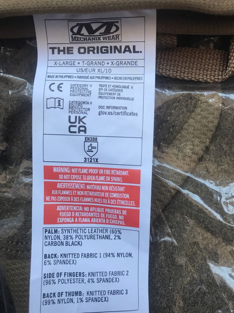 Рукавички тактичні Mechanix Original Coyote S, ХL