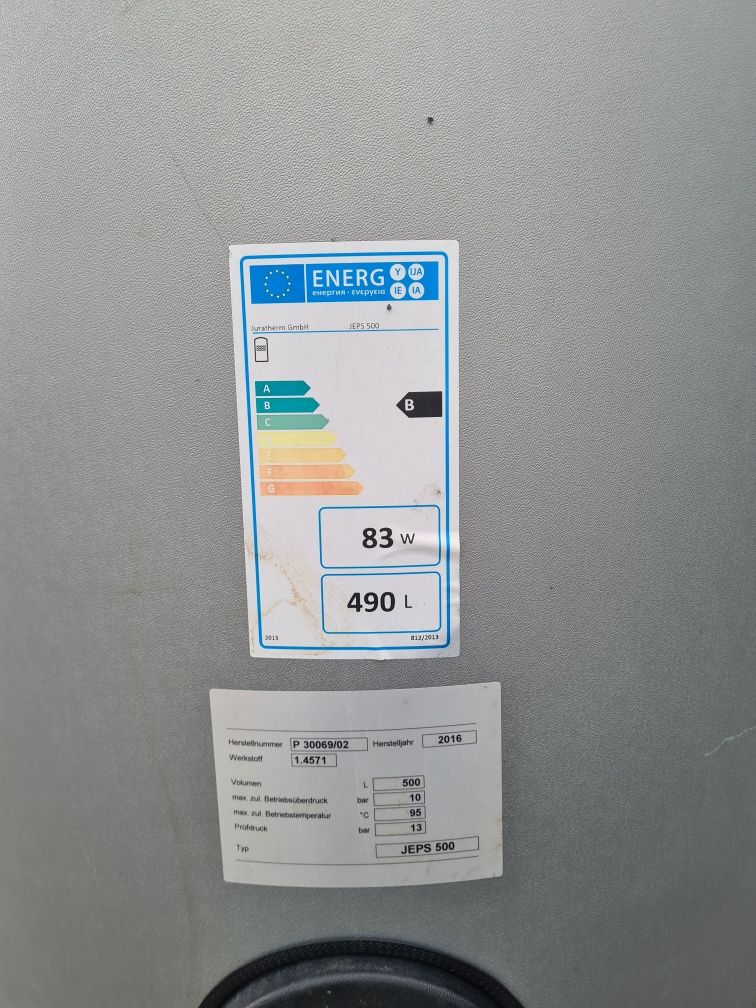 Bufor Nierdzewny 500L Juratherm Gmbh Zasobnik