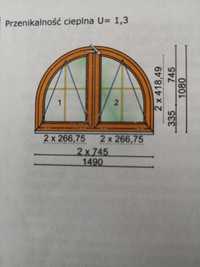 Okno łukowe 110x150cm