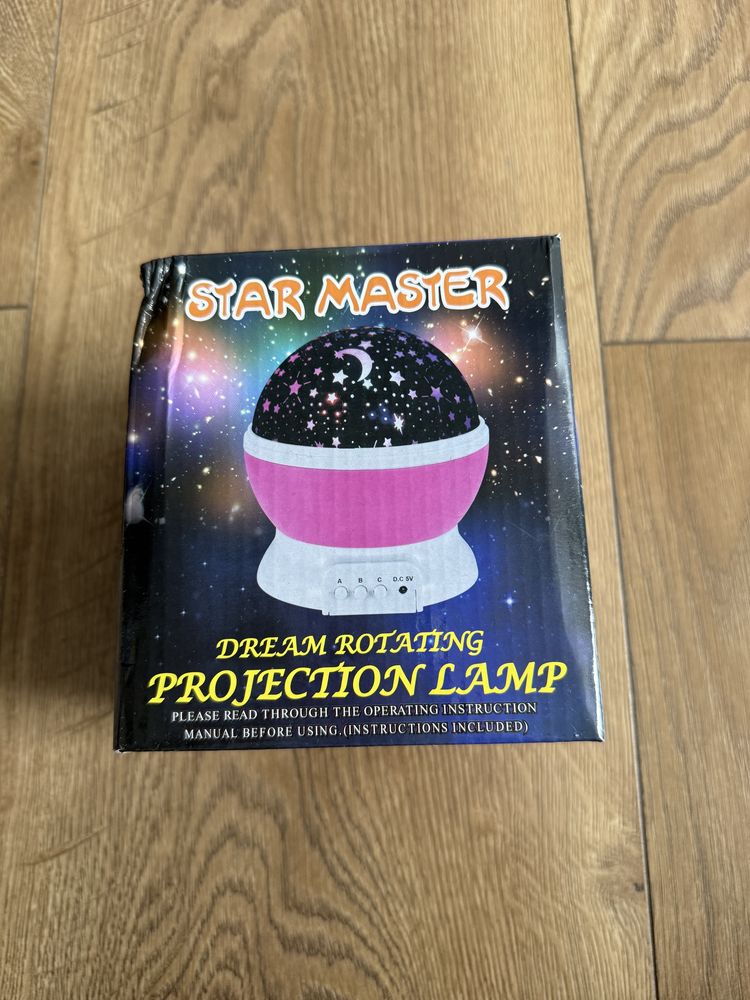 Projektor gwiazd różowa kula