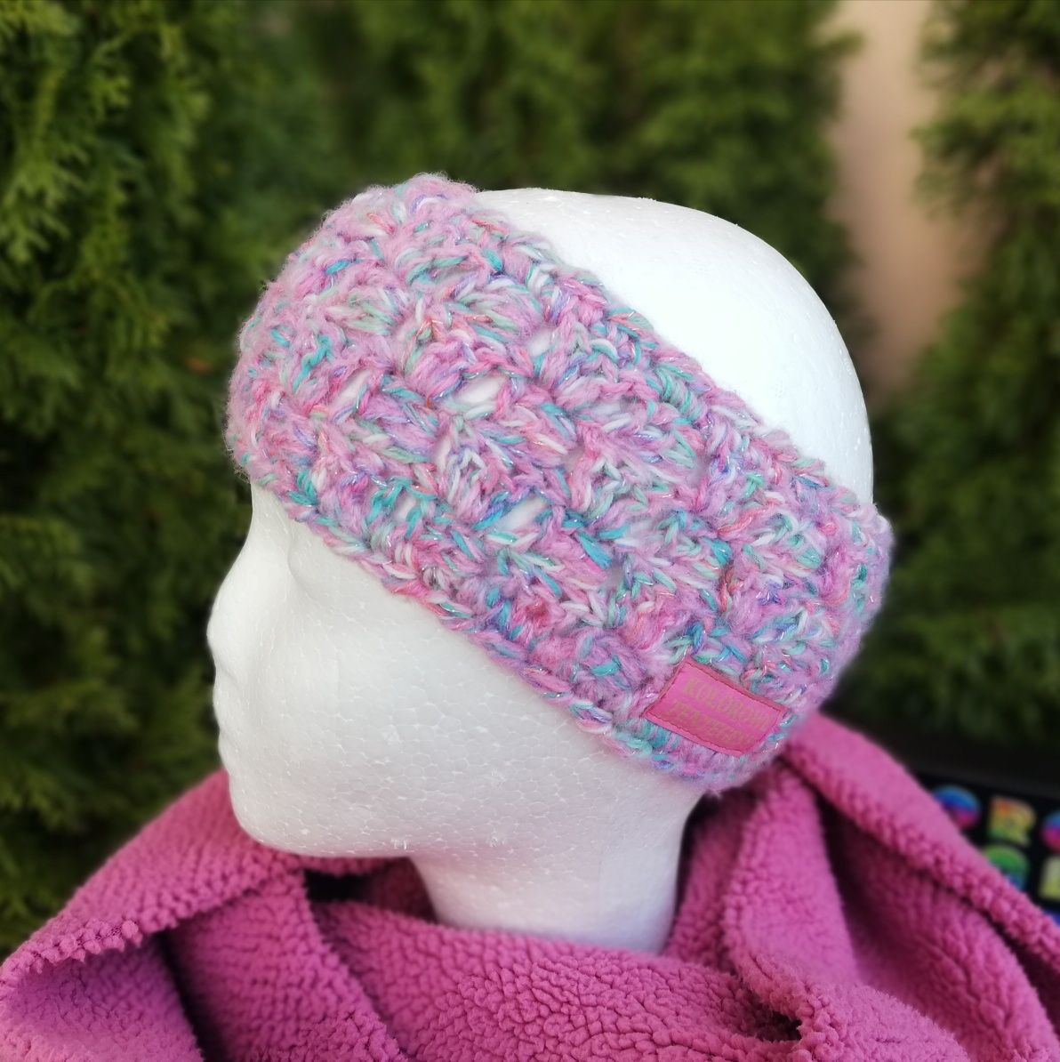 Opaska na głowę "Różyczka" dziecięca, handmade