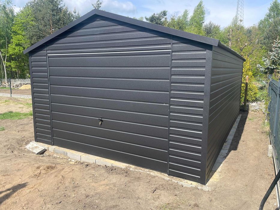 Garaż blaszany, 4x6, konstrukcja ocynk. PRODUCENT.