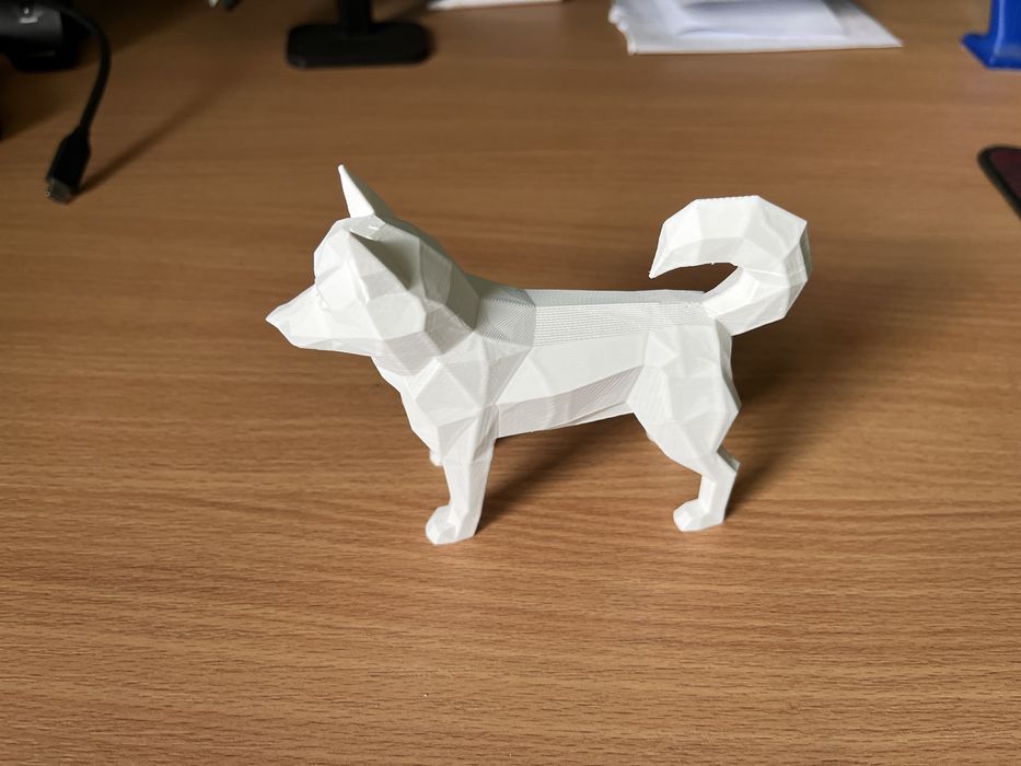 Figurka drukowana husky biały