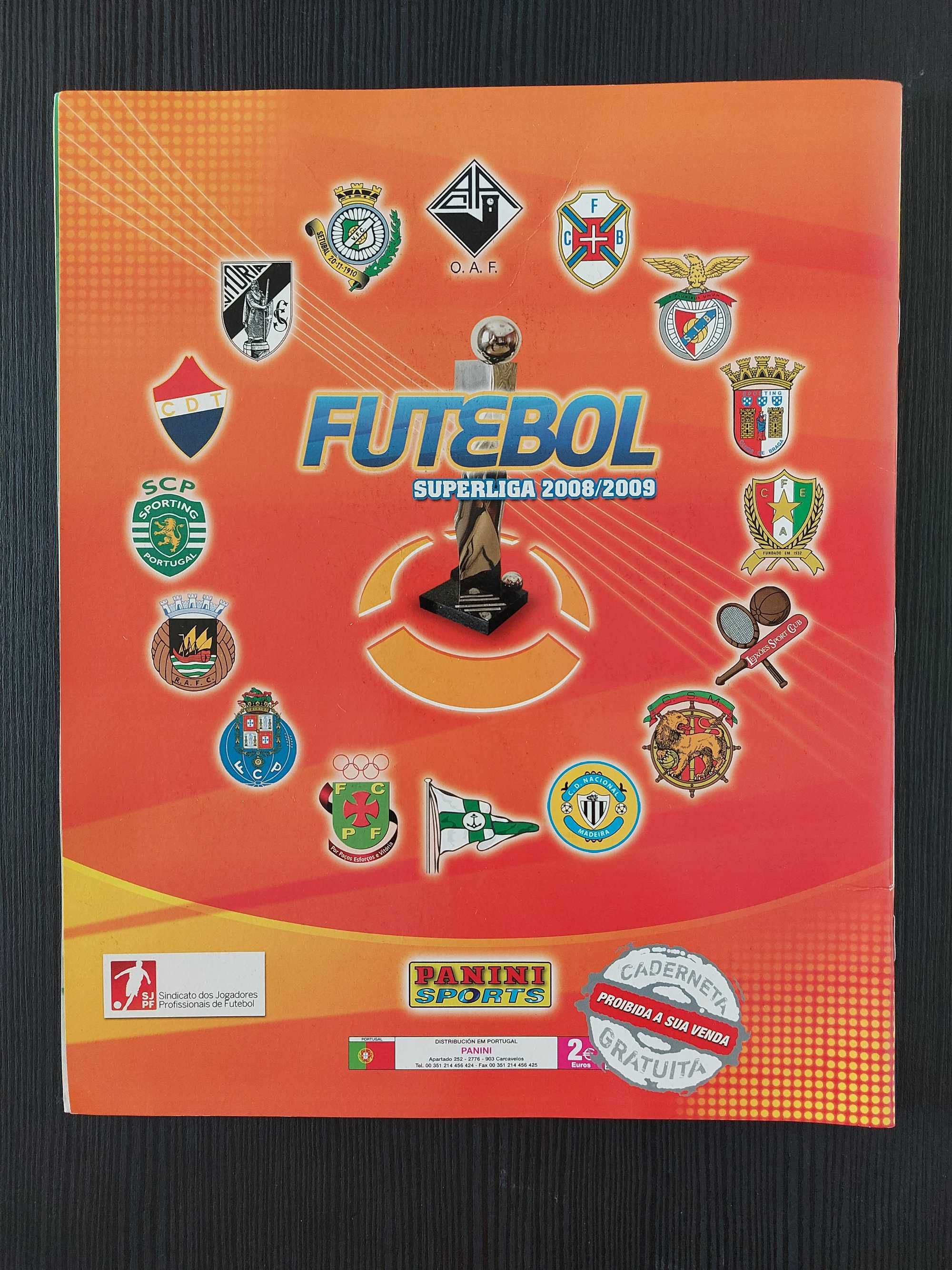 Caderneta Futebol 2008/2009 Panini