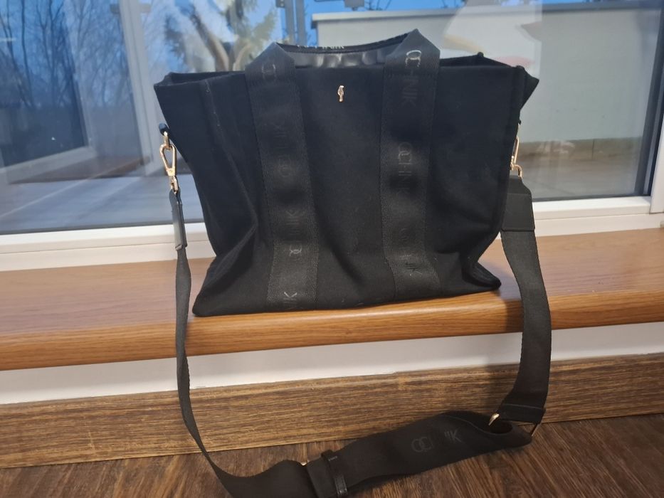 Torebka Ochnik czarna duża z materiału