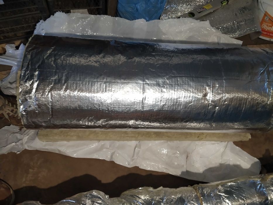 Утеплювач негорючий, армований, фольгований. Мат ламельний.