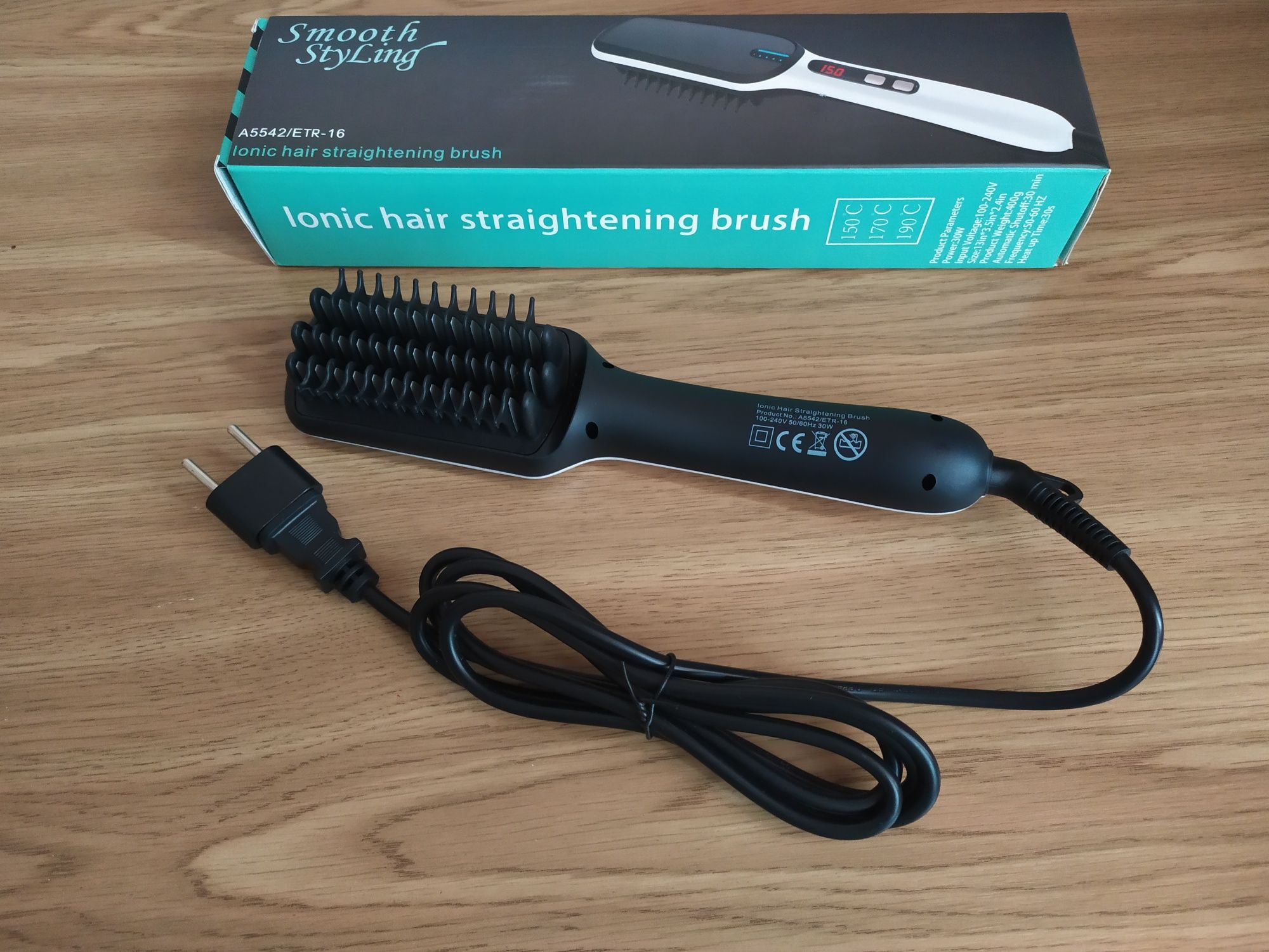 Расческа для выпрямления волос Ionic Hair Straightening Brush A5542