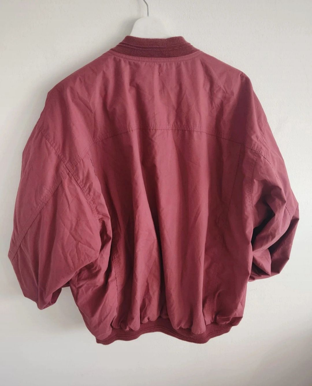 Kurtka męska bomberka L różowa vintage retro oversize boxy szwedka