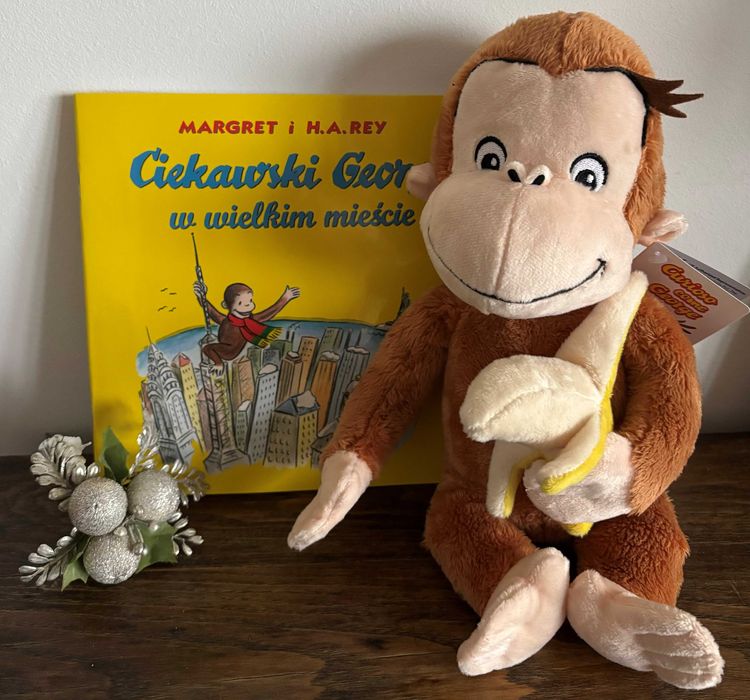 Ciekawski George maskotka 28 cm + mega zestaw książek
