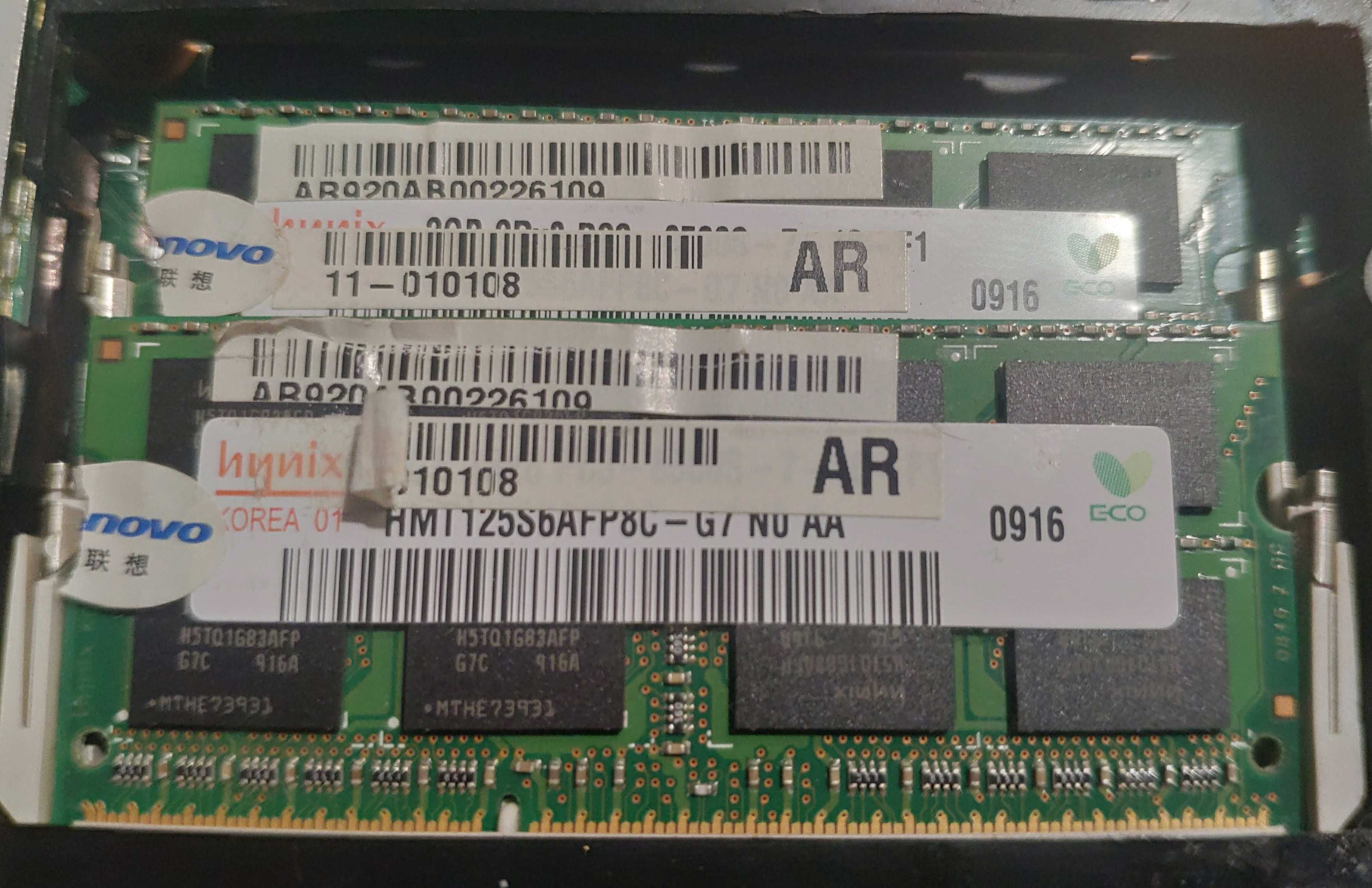 Pamięć RAM 2x2GB SODIMM DDR3 laptop hynix