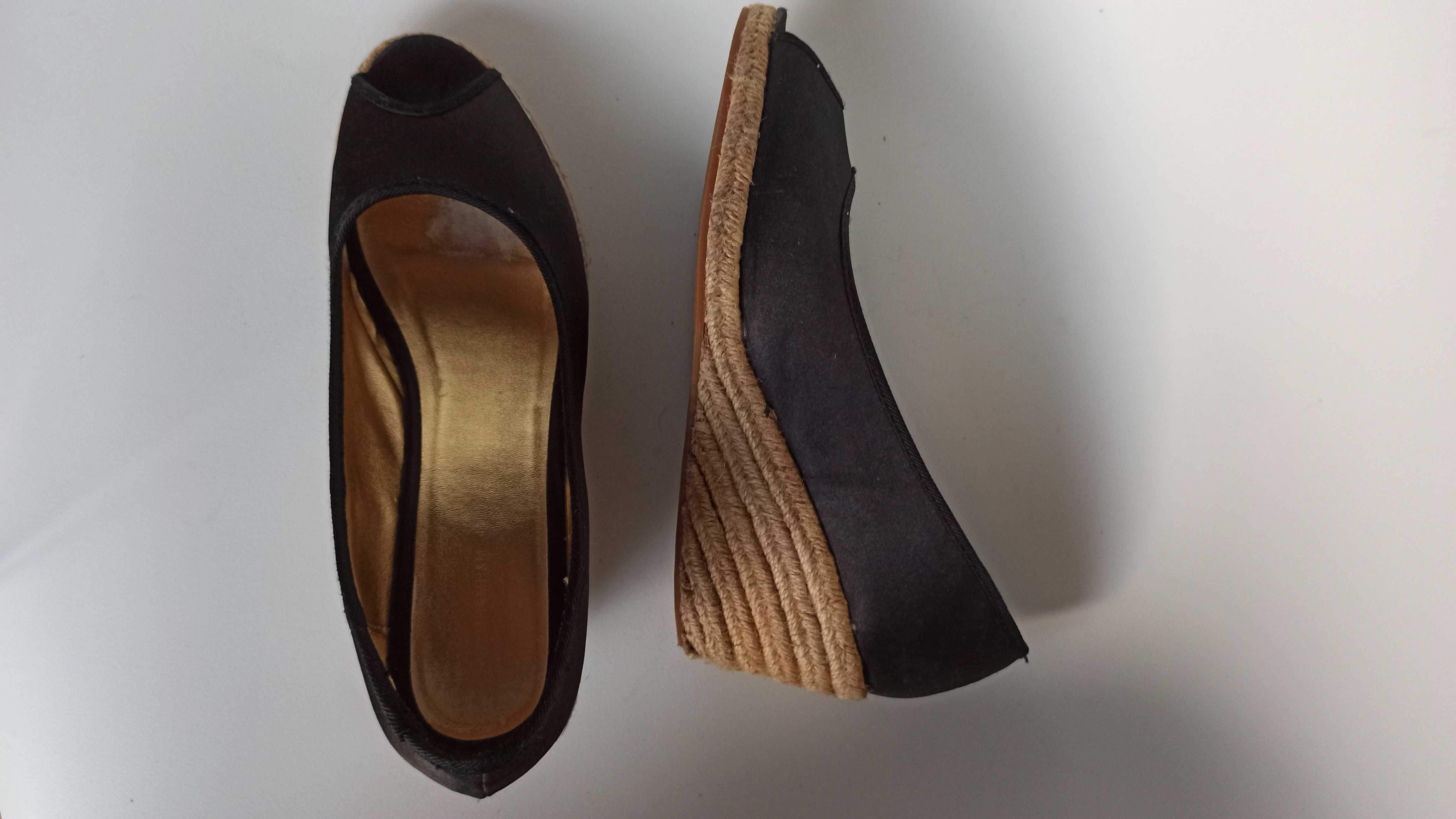 Czarne klasyczne espadryle h&m
