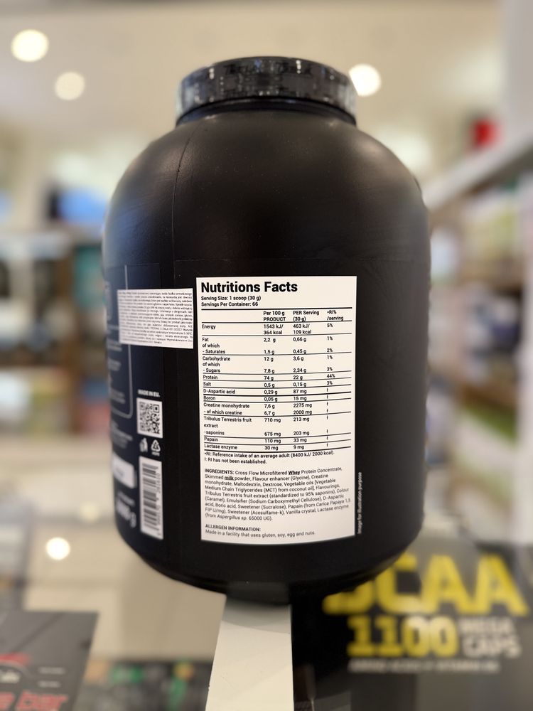 Koncentrat białka TESLA NITRO WHEY 2000g oreo wpc mięśnie RADOM