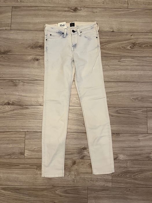 W25 L31 Lee spodnie jeansy białe
