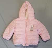 Утепленная (зимняя) курточка нежно-розового цвета для малышки