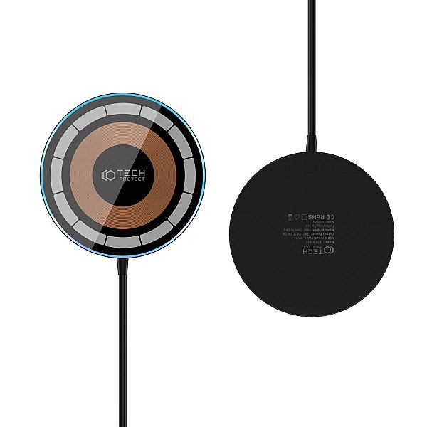 Tech-Protect Qi15W-A30 Magnetic Magsafe Wireless Charger Black