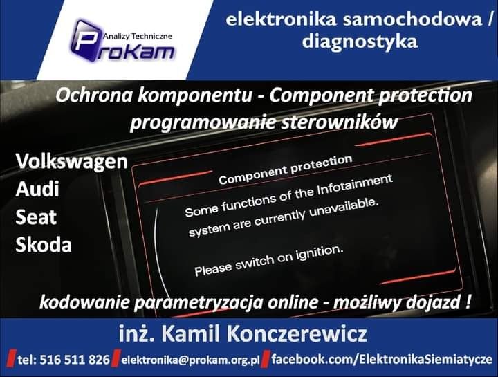 Programowanie online VW/Audi/Seat/Skoda-ochrona komponentu, kodowanie.