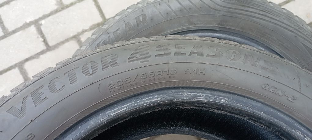 Opony 2szt 205/55/16 91H Goodyear Vector 4Seasons Gen2 8,3mm